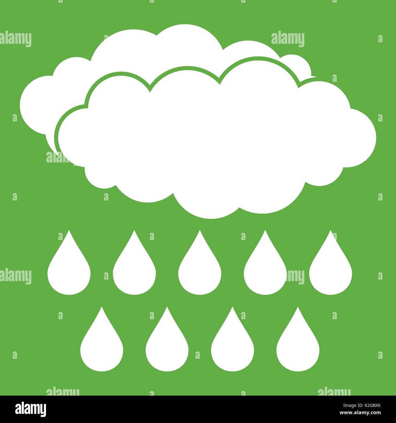 Rain icon green Stock Vector Image & Art - Alamy