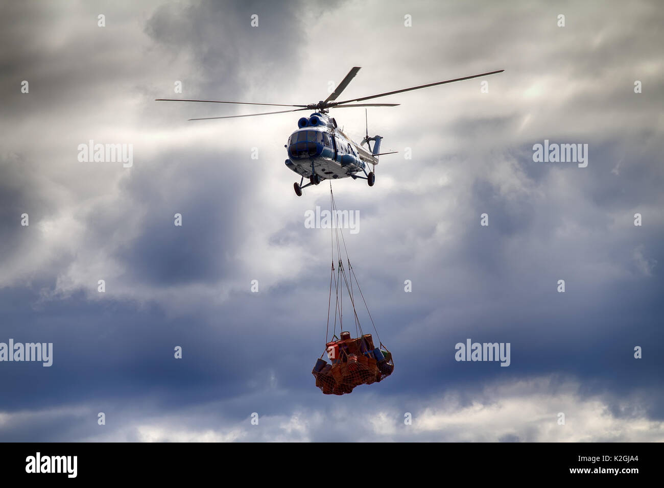 Air cargo and aviation work, cargo air service, lift helicopter