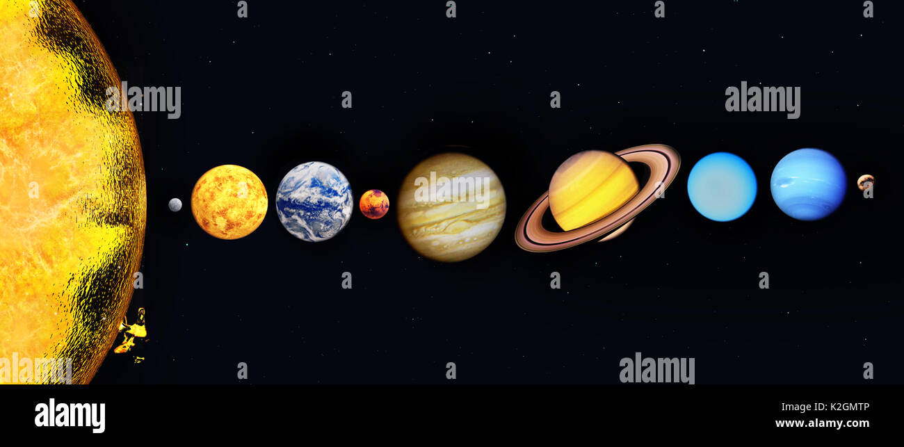 Earths Solar System Stock Photo