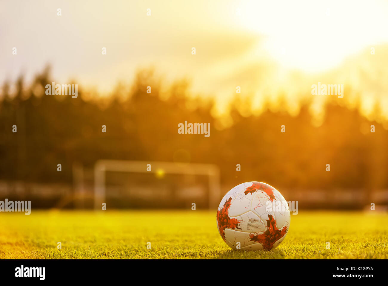 Soccer ball on grass close up hi-res stock photography and images - Page 6  - Alamy