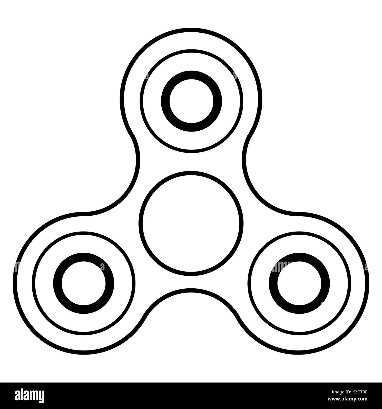 Spinner, toy for stress removal, flat design  Stock Vector