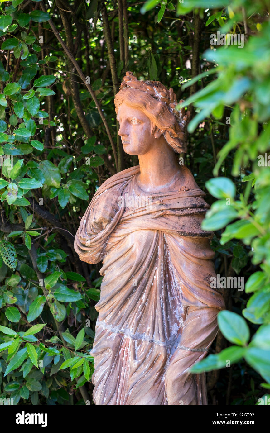 Terracotta Statue in Giardino Corsi gardens, Florence, Italy Stock