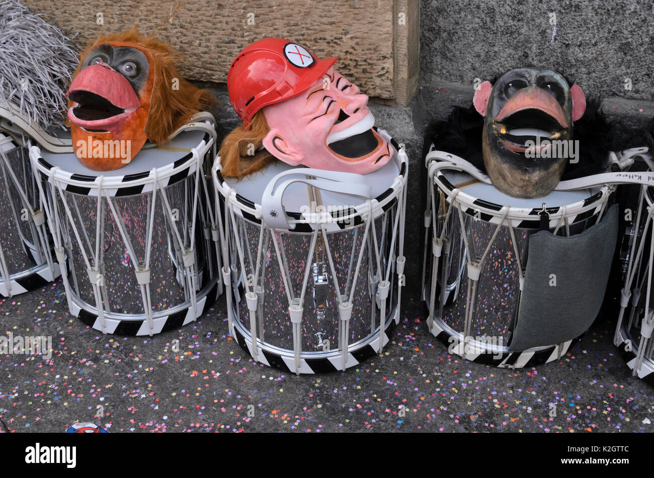 Masks at the Children and Family Fasnacht, Carnival of Basel, Switzerland  Stock Photo - Alamy