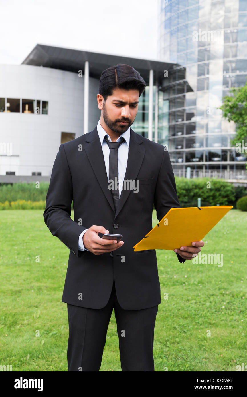 Arabic businessman or worker in black 