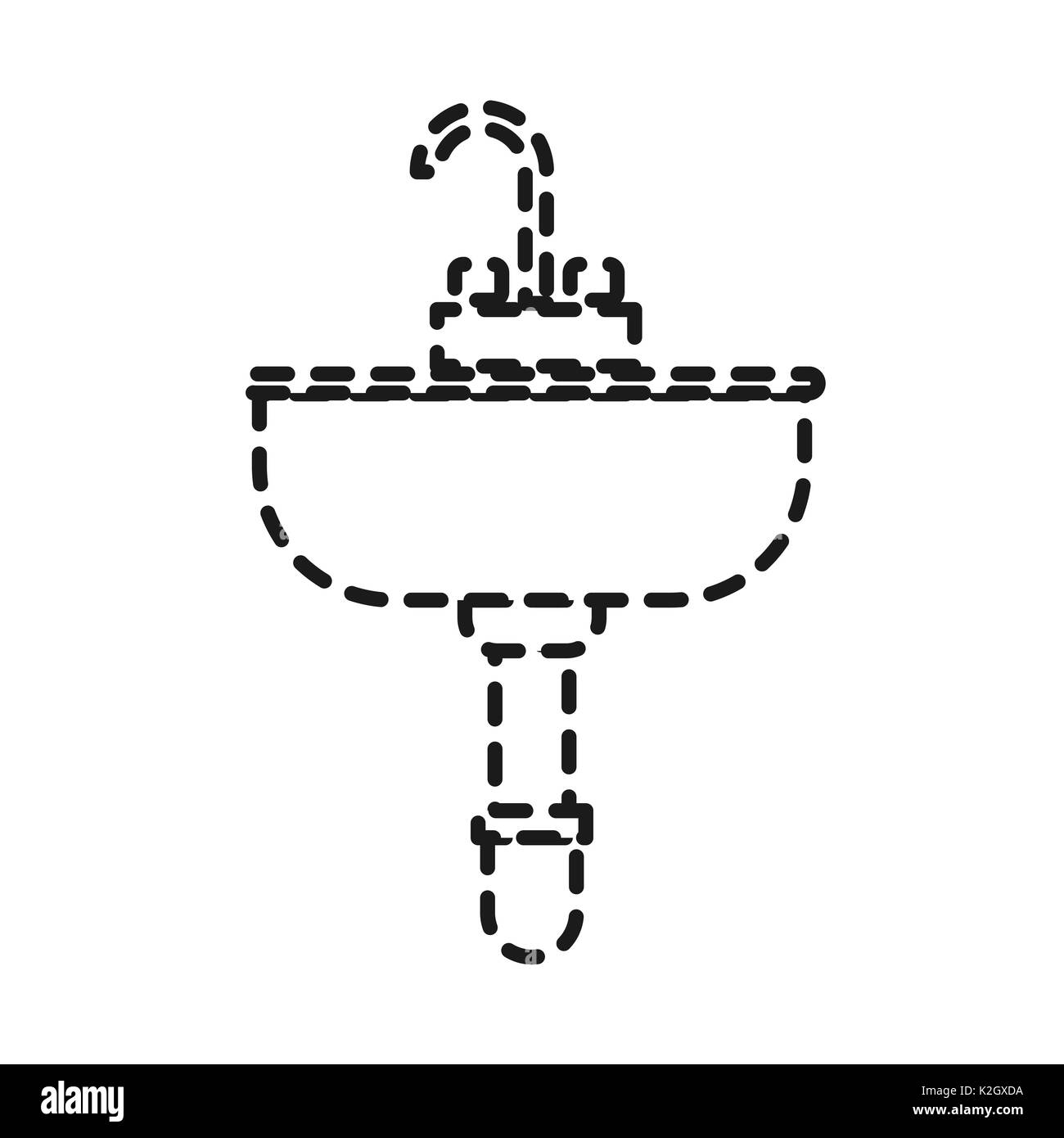 bath sink icon over white background vector illustration Stock Photo ...