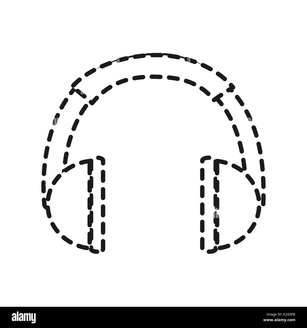 headphones icon over white background vector illustration Stock Photo ...