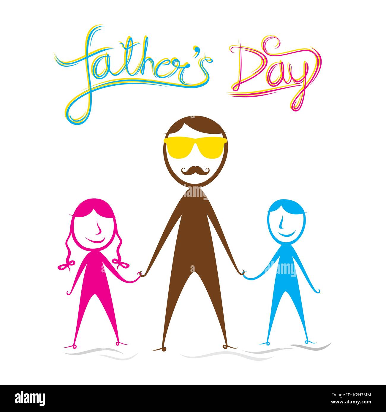 Happy family man dad Stock Vector Images - Alamy