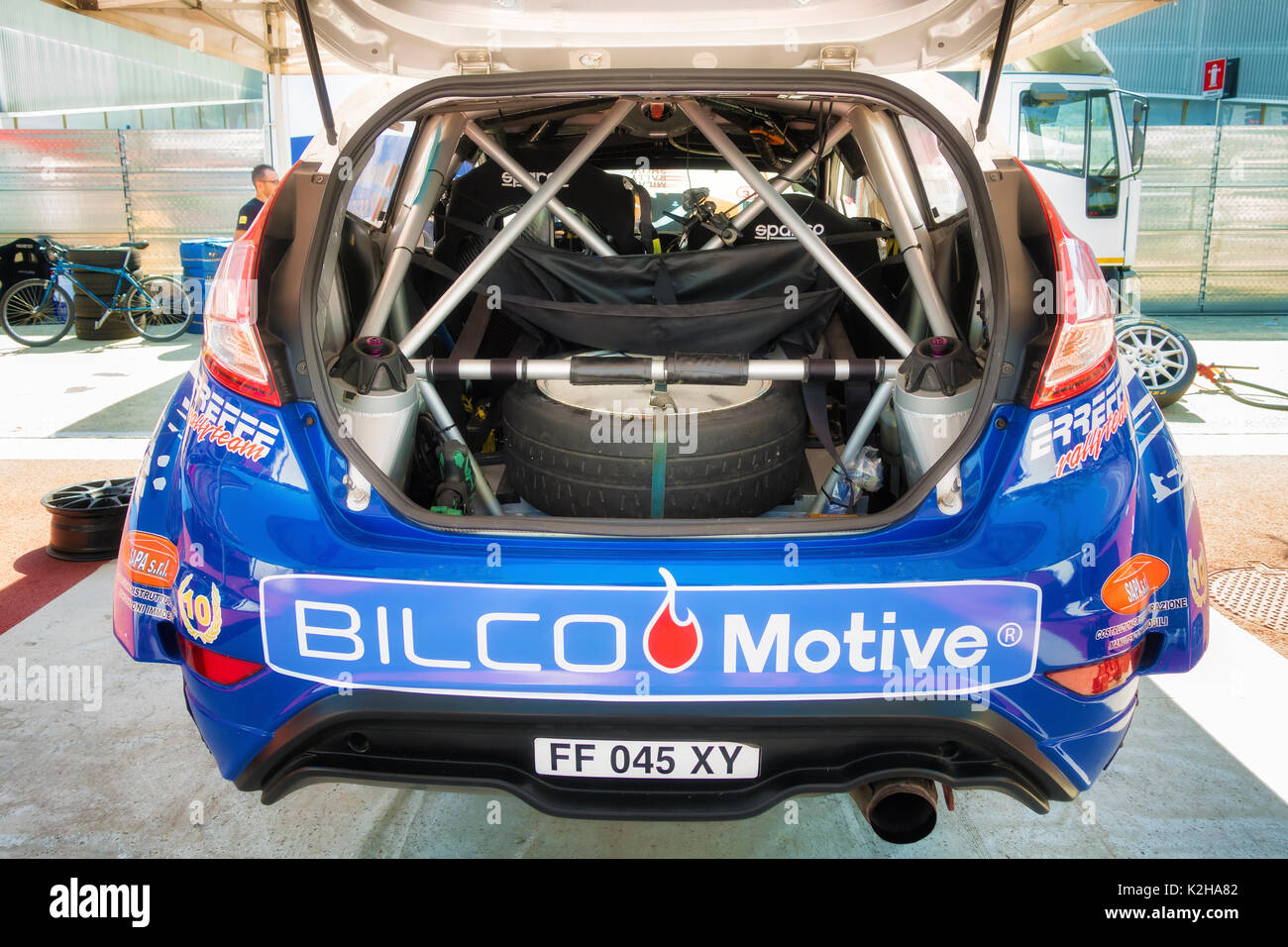 Milan, Italy - 5 august 2017: car tuning during Milano Rally Show Experience 2017 Stock Photo