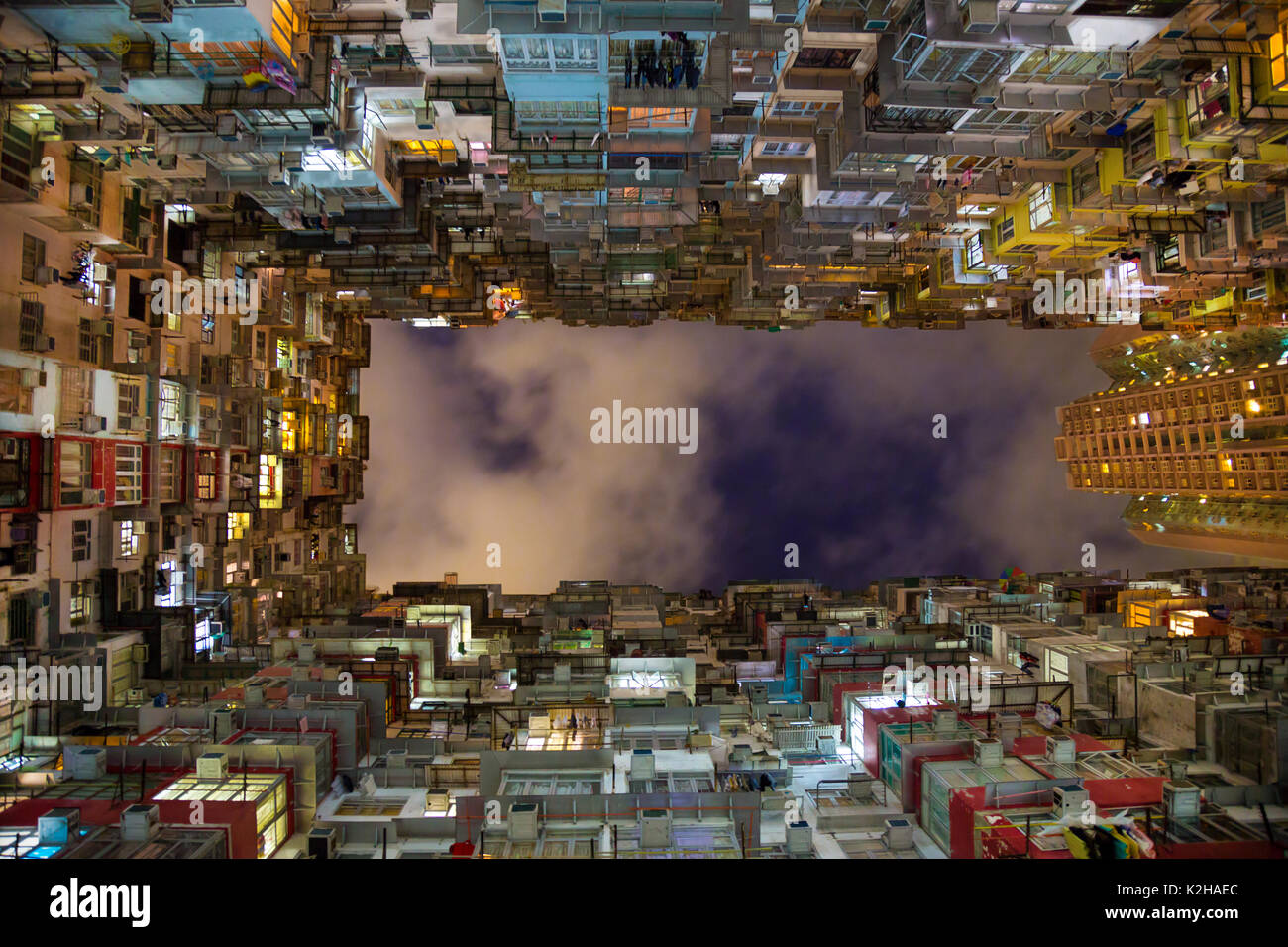 Evening time at the Montane Mansion, Quarry Bay , Hong Kong Stock Photo