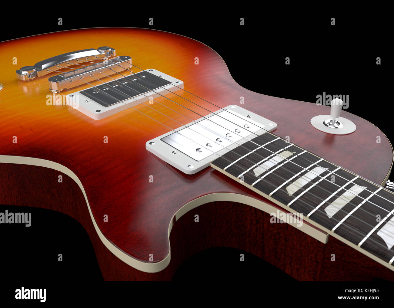 High resolution image Guitar. 3d rendered illustration. Stock Photo