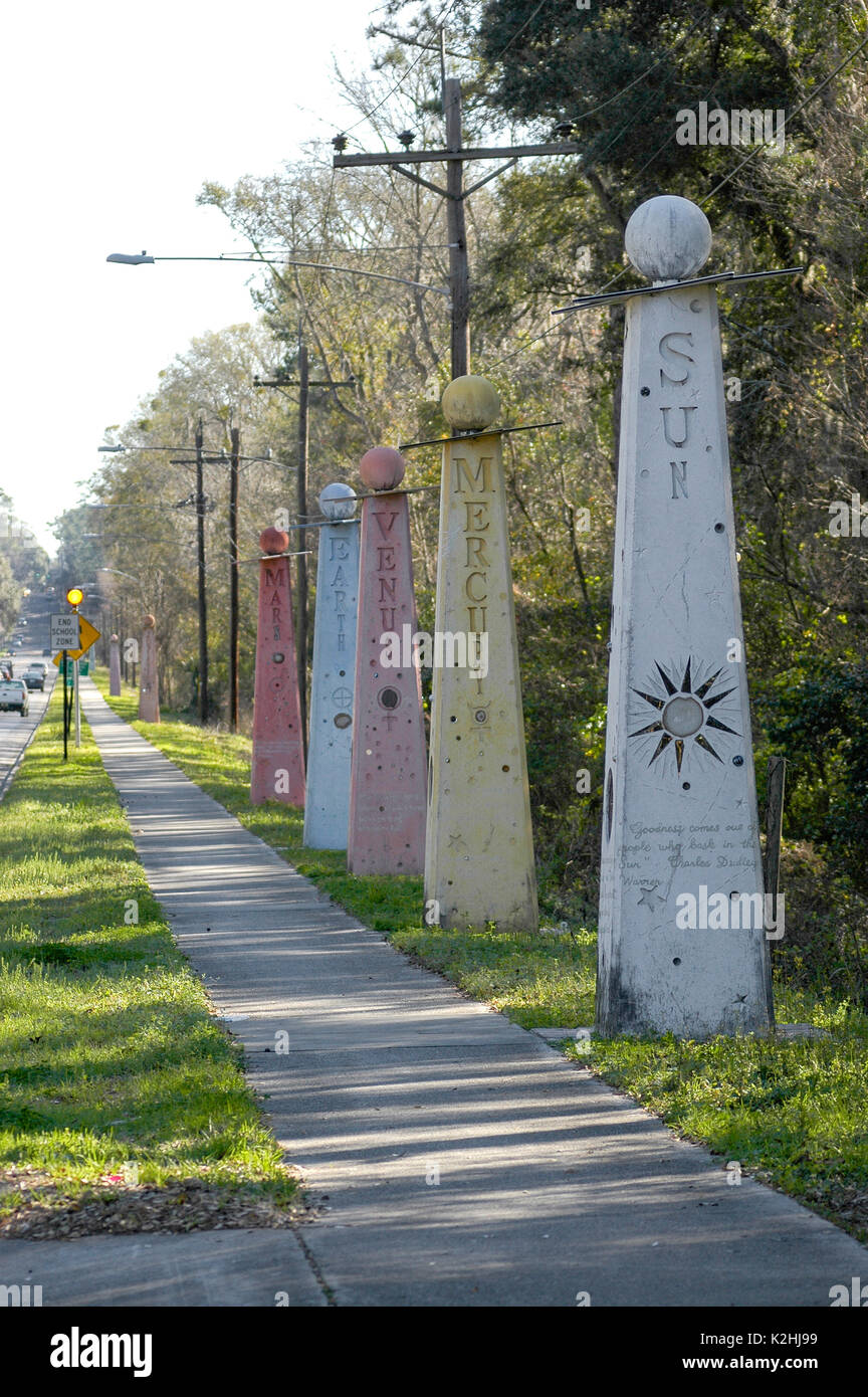 Solar Walk in Gainesville, Florida. Stock Photo