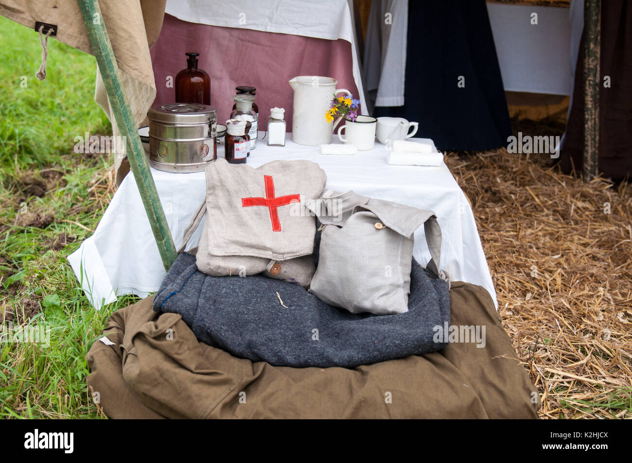 Bag with medical equipment. World War I. Medical service of the Red