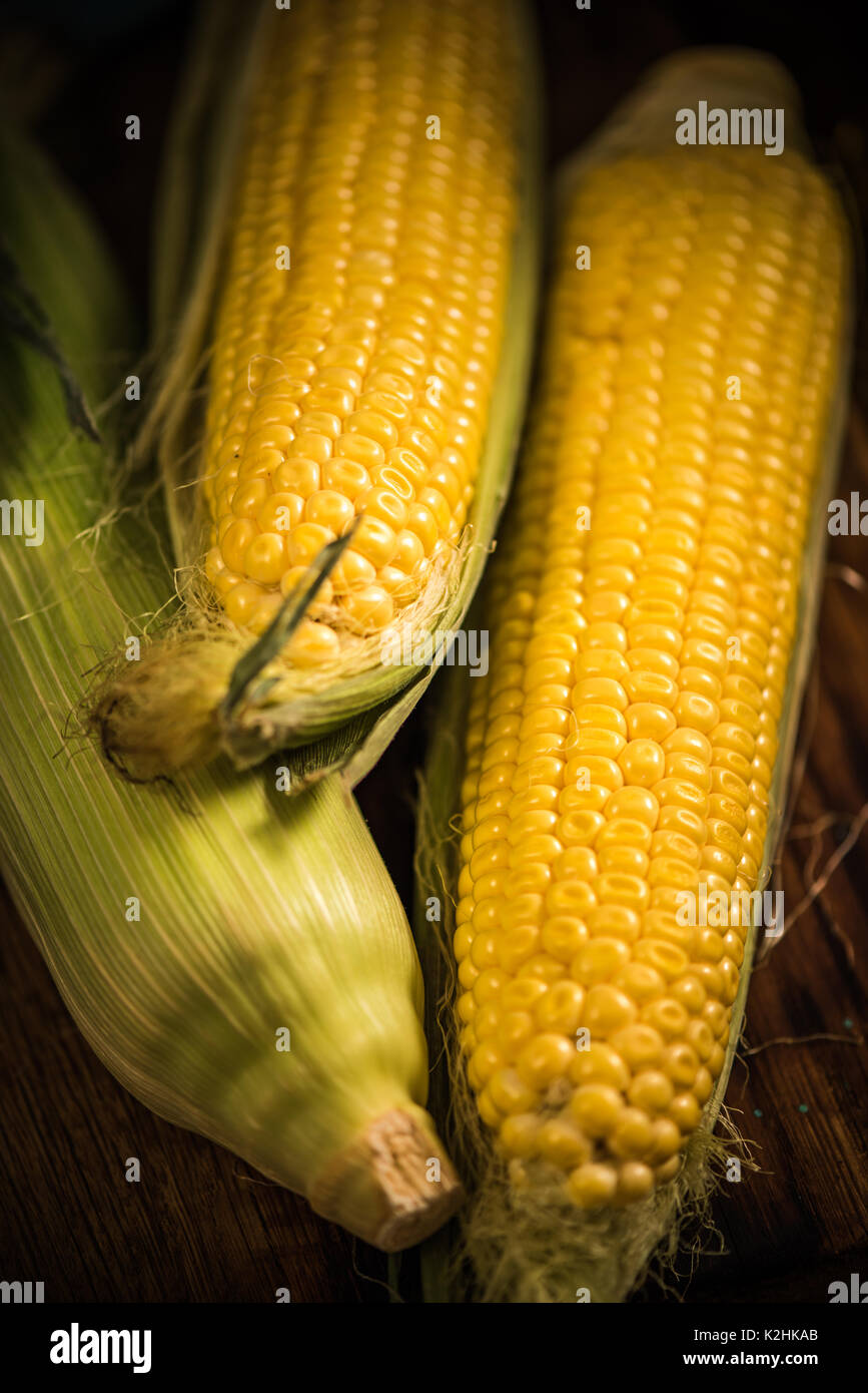 October Corn Corn on the cob, autumn healthy snack Stock Photo - Alamy