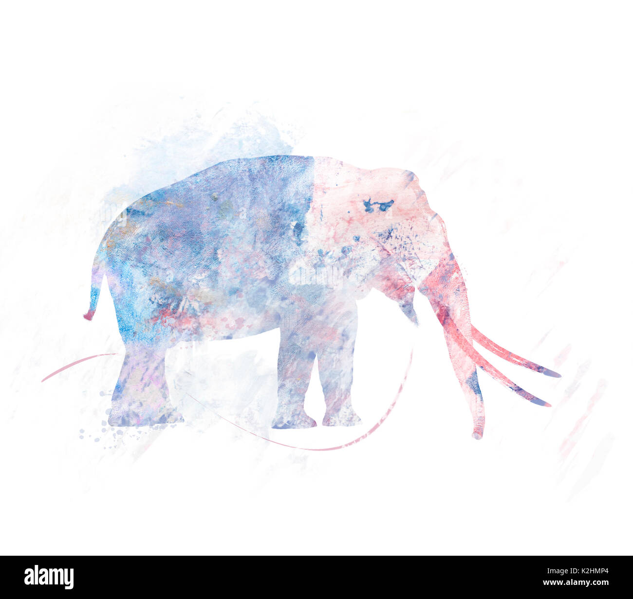 Watercolor abstract elephant hires stock photography and images Alamy