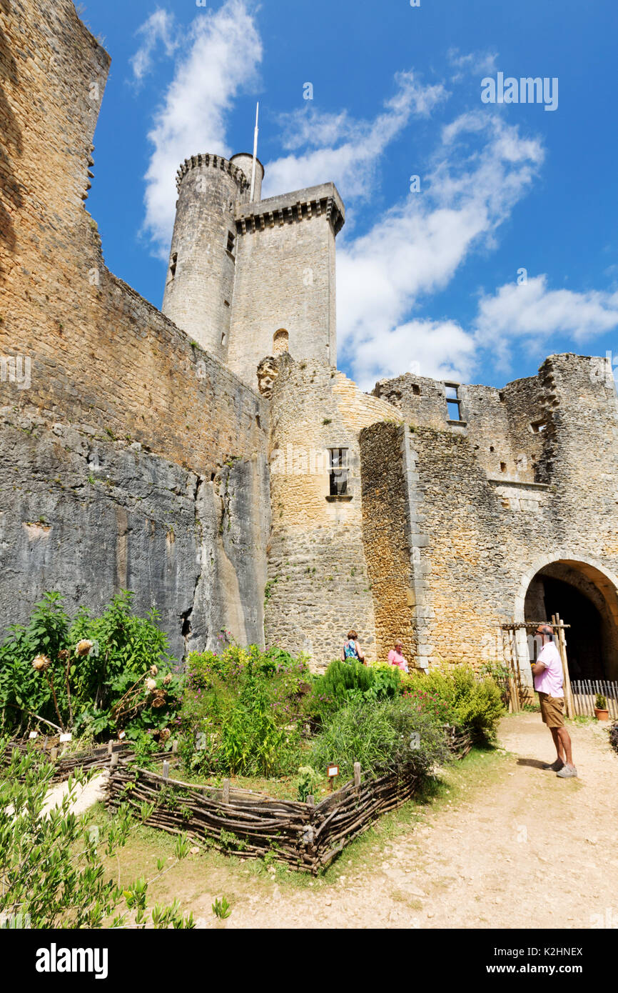 Chateau de Bonaguil, a 13th century medieval castle in Lot-et-Garonne, France Europe Stock Photo