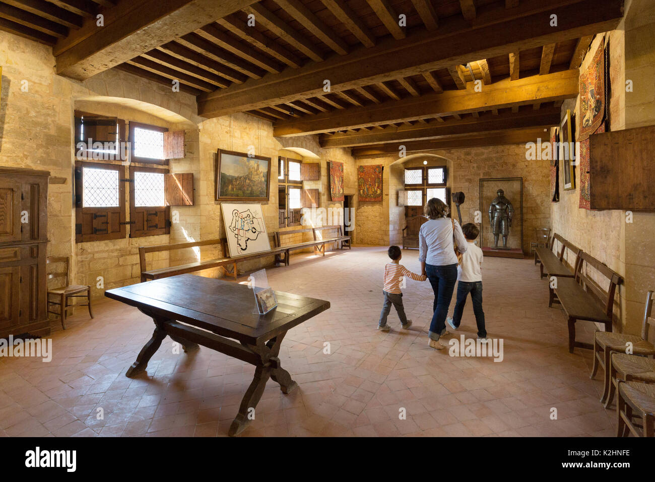 A Family In The Interior Rooms Chateau De Bonaguil A 13th