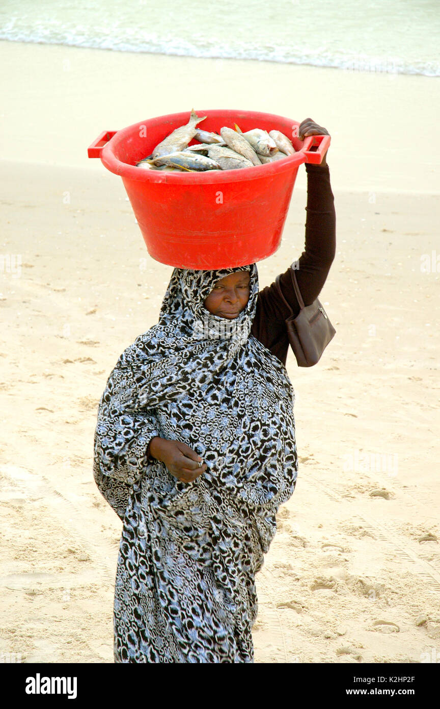 Fishmonger. Nouakchott, Mauritania Stock Photo