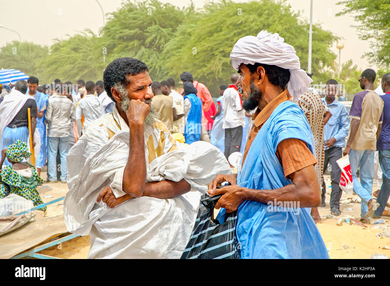 A street market in Nouakchott, Mauritania Stock Photo