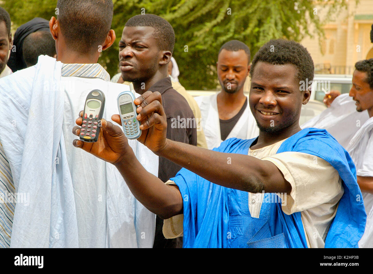 A street market in Nouakchott, Mauritania Stock Photo