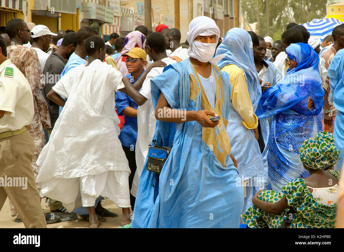 A street market in Nouakchott, Mauritania Stock Photo