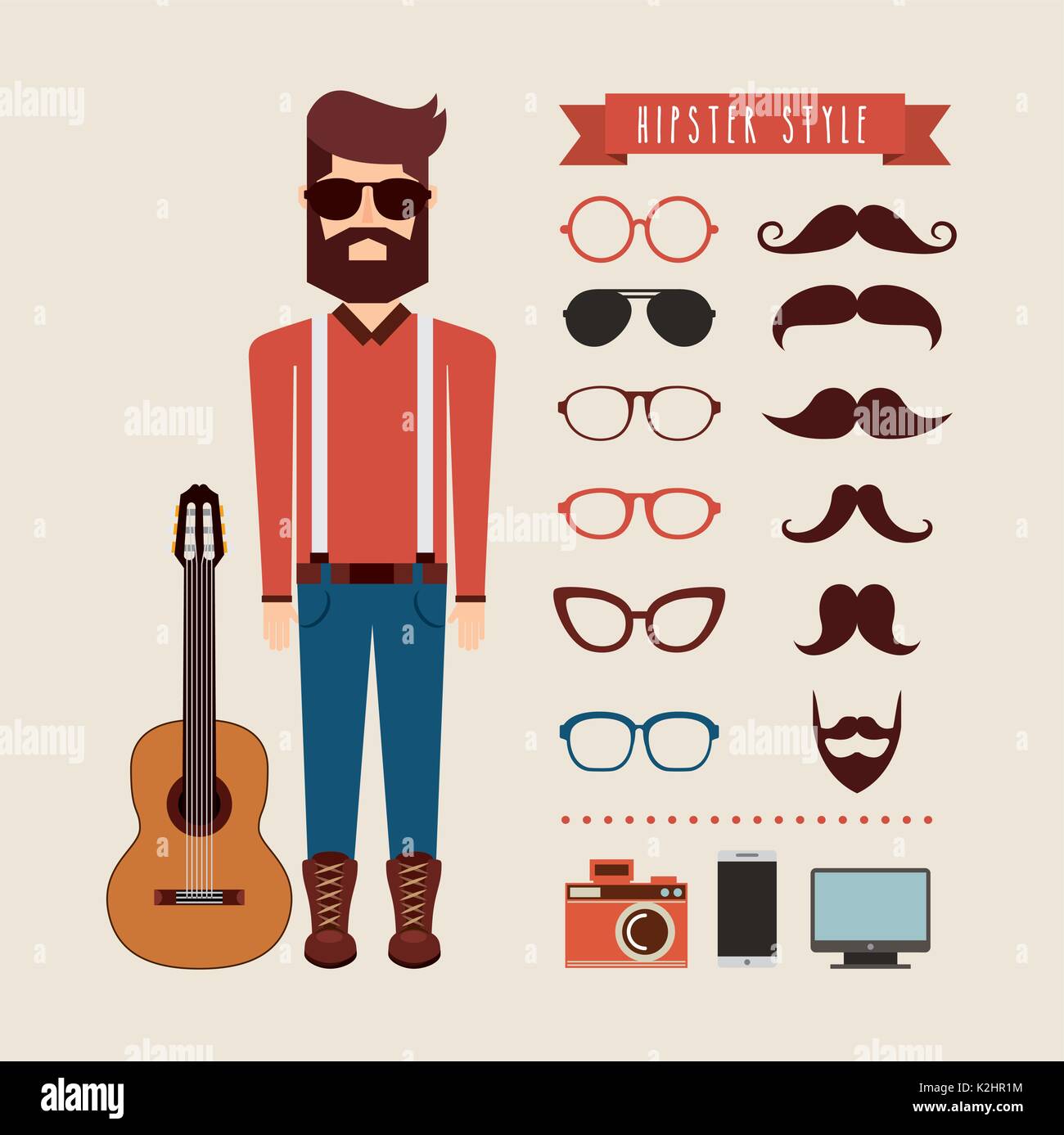 avatar man hipster style isolated icon Stock Vector Image & Art - Alamy