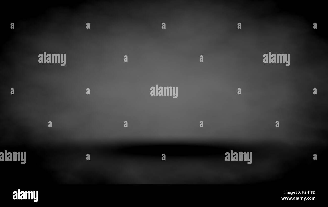 3d rendering of a black background studio with light in the middle ...