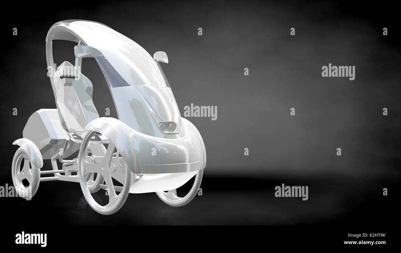 Futuristic car illustration black white hi-res stock photography and ...