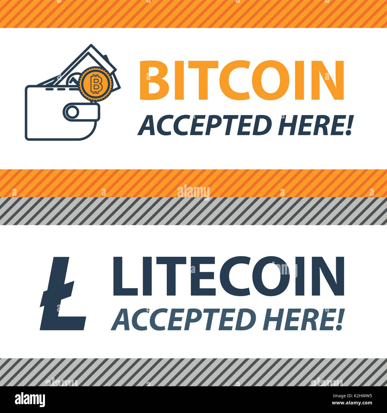 Cryptocurrency acceptance Stock Vector Images - Alamy