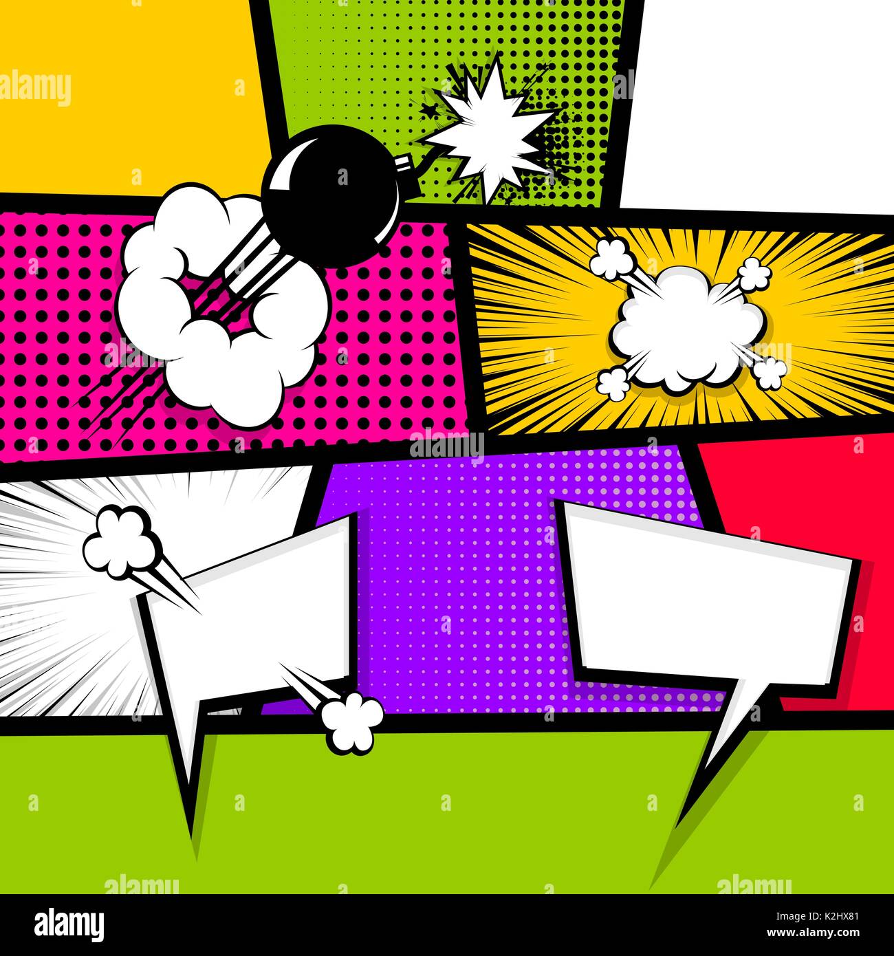 Pop art strip comic text speech bubble bomb Stock Vector Image & Art ...
