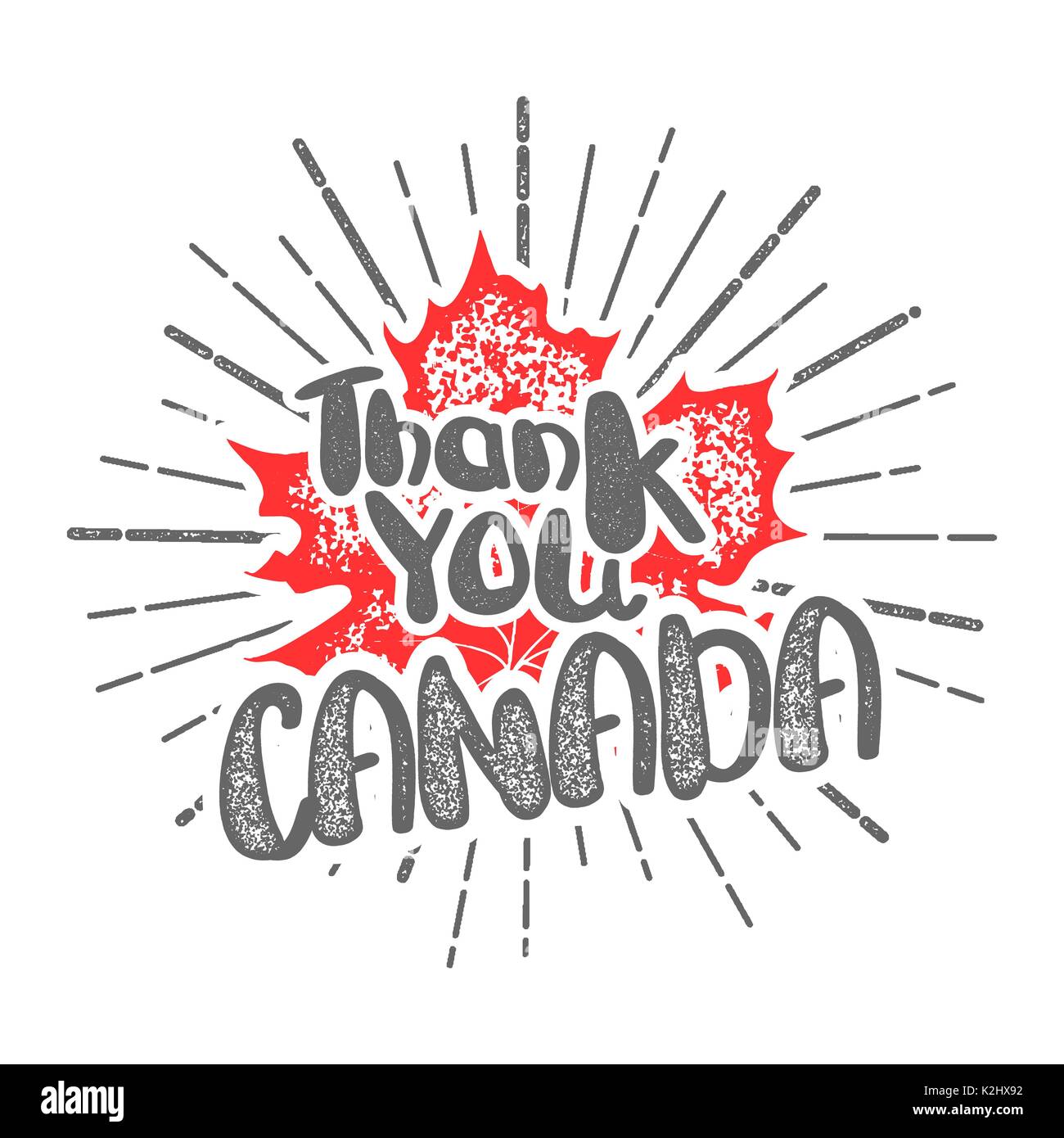Thanksgiving day in Canada maple leaf stamp Stock Vector