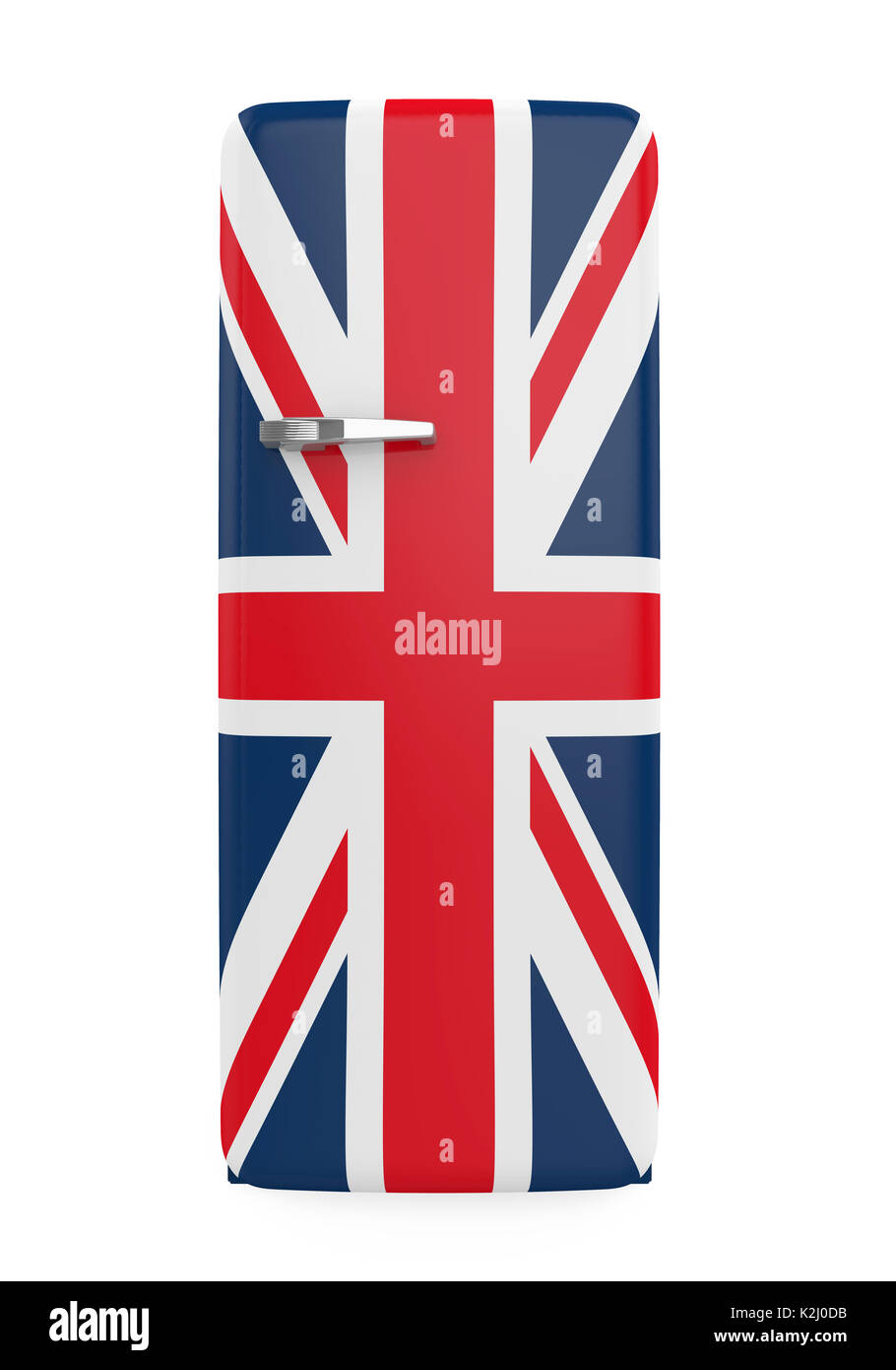 Union Jack Retro Refrigerator Isolated Stock Photo Alamy