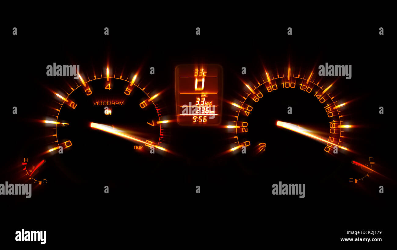 Speedometer at Maximun Speed Stock Photo - Alamy