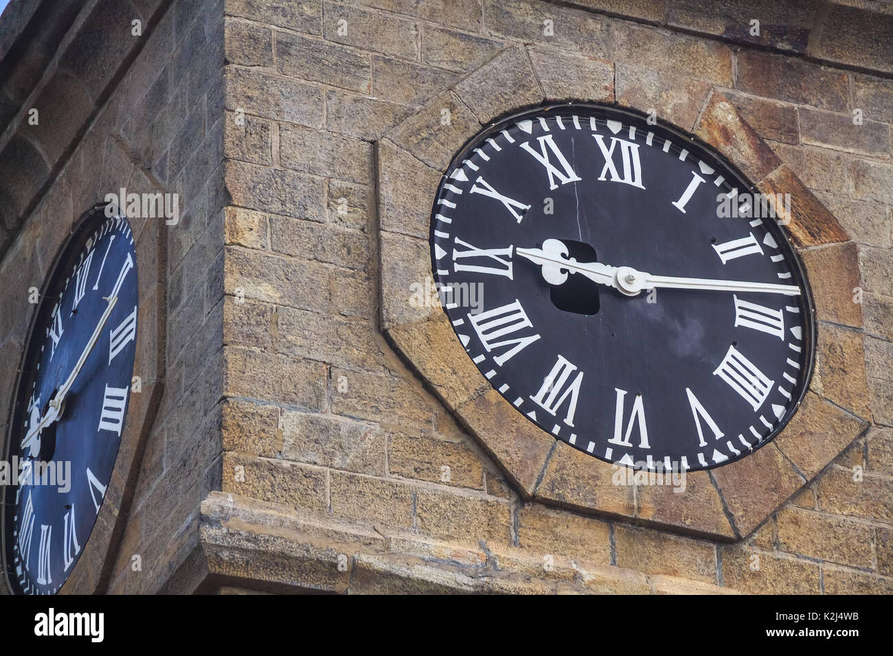 View with clock tower in Galle, Sri Lanka Stock Photo Alamy