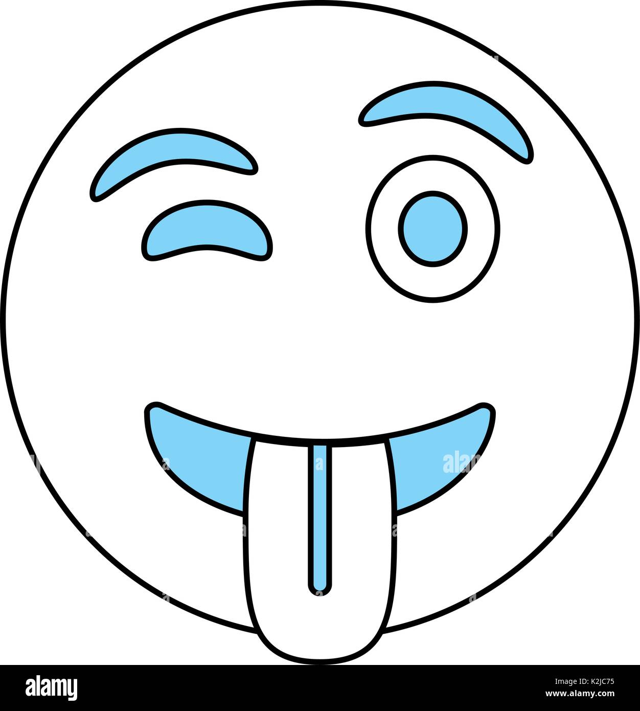 Funny cartoon face icon Emoticon caricature and character theme ...