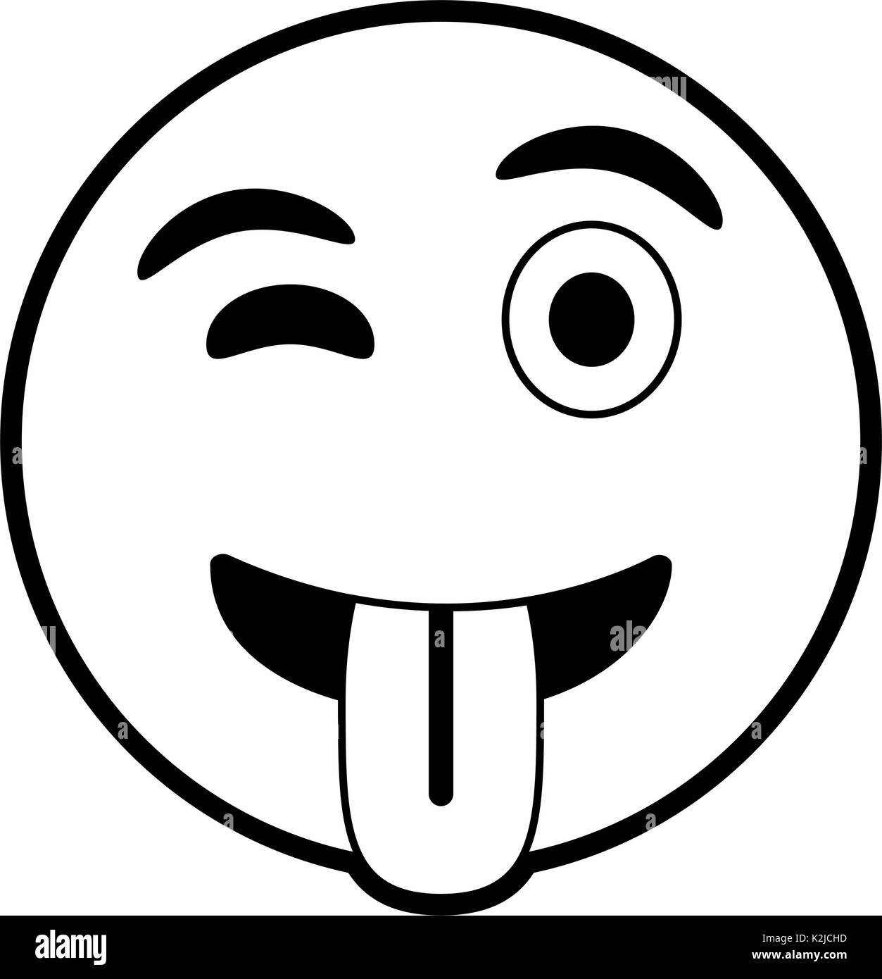 Funny cartoon face icon Emoticon caricature and character theme ...