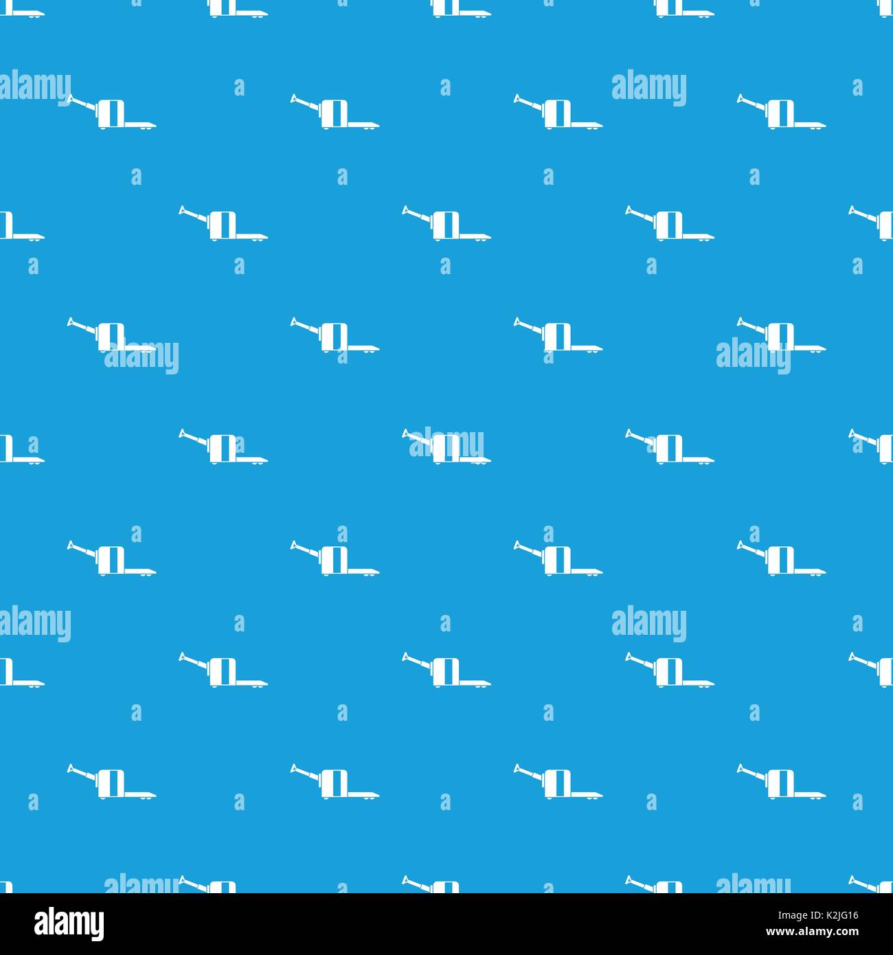 Cart on wheels pattern seamless blue Stock Vector