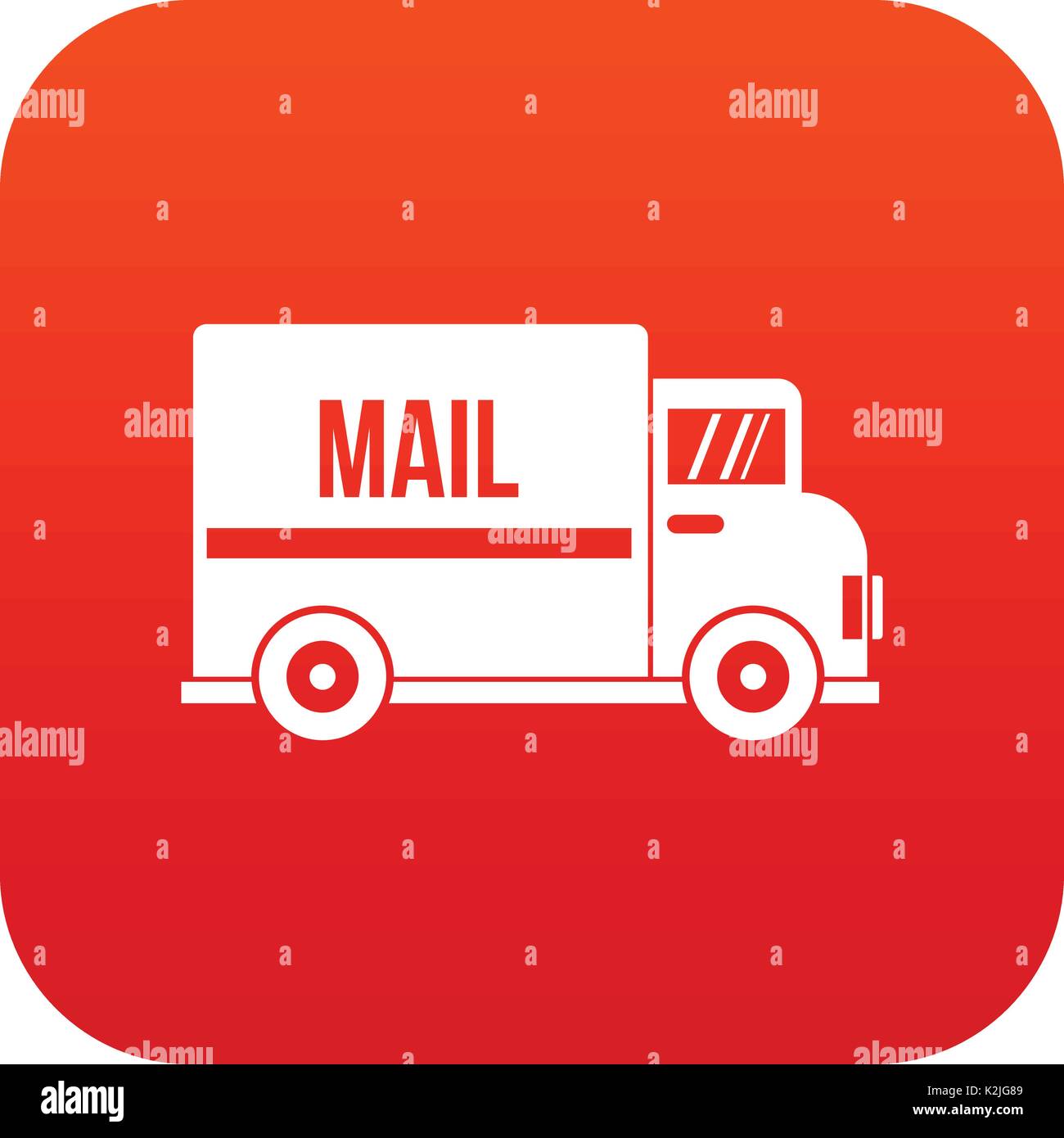 Mail truck icon digital red Stock Vector Image & Art Alamy