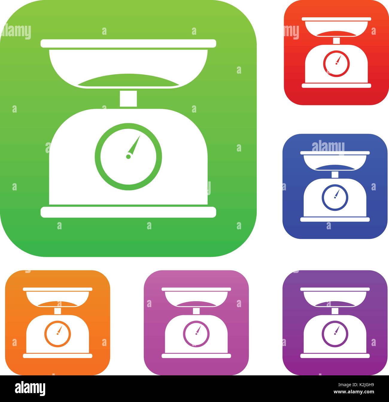 Kitchen scales set collection Stock Vector Image & Art - Alamy