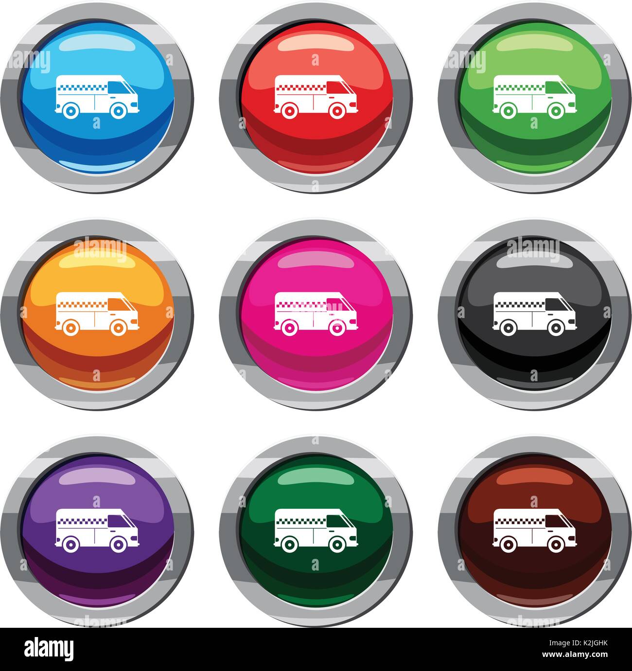 Minibus taxi set 9 collection Stock Vector Image & Art - Alamy