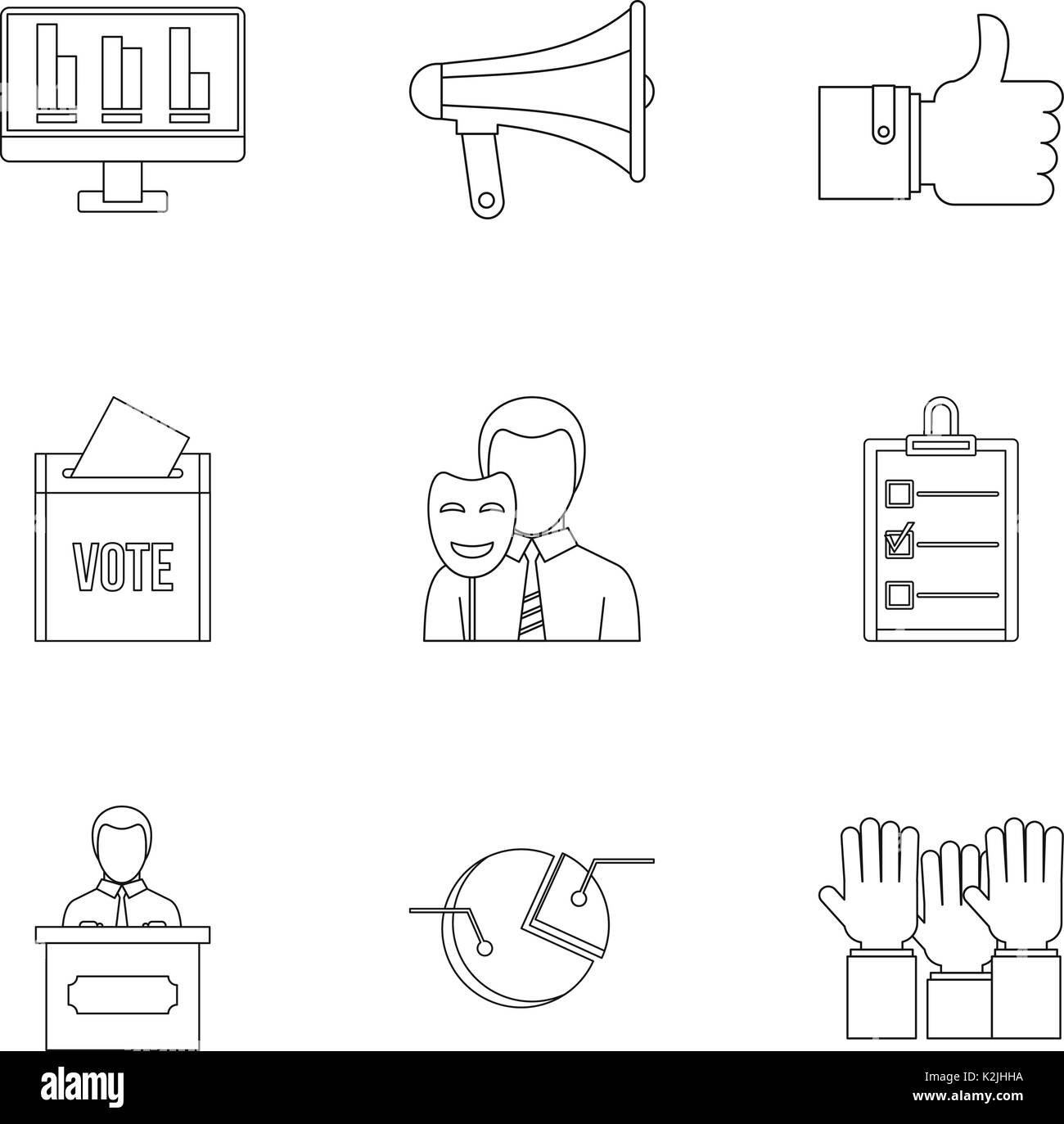 Consulting icons set, outline style Stock Vector Image & Art - Alamy