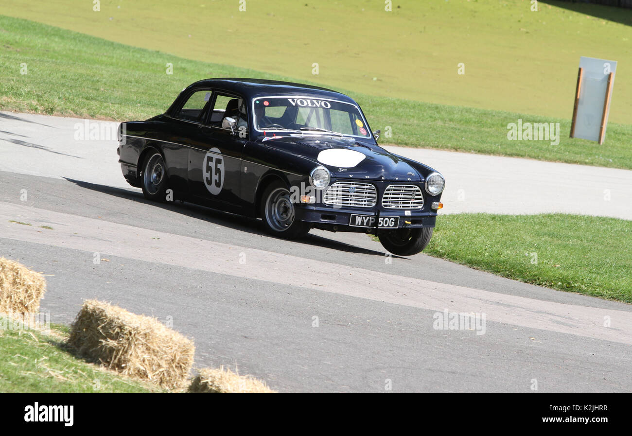 1969 volvo Amazon competing in the time trials at Motorsport at the Palace in South London England 27 08 2017 Stock Photo