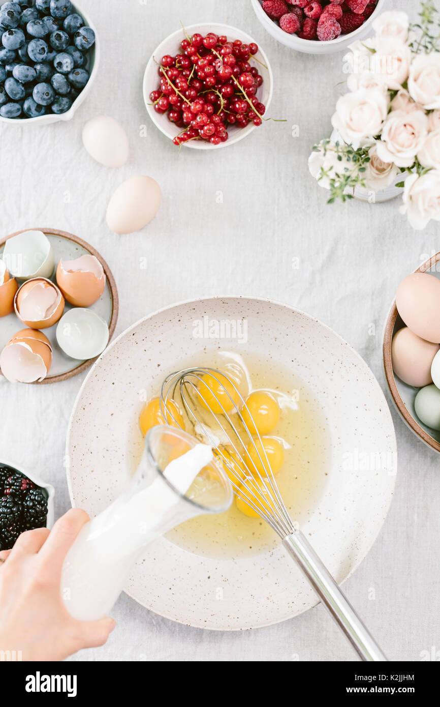 Bread Pudding In the Making Stock Photo - Alamy