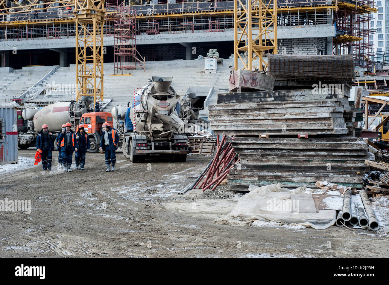 Football stadium under construction hi-res stock photography and images ...