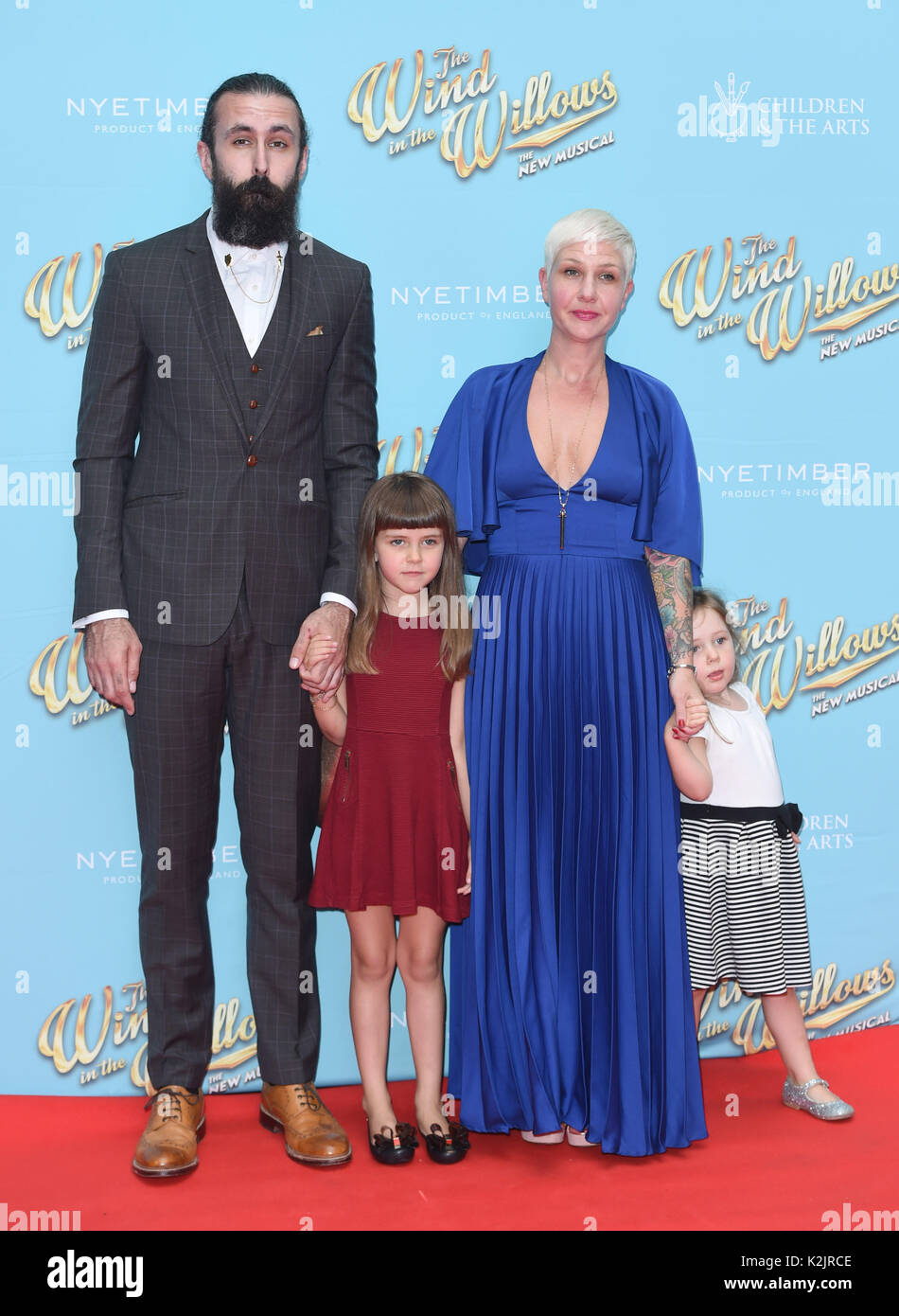 Photo Must Be Credited ©Alpha Press 079965 29/09/2017 Scroobius Pip and family at The Wind in the Willows Gala Performance at the London Palladium. Stock Photo