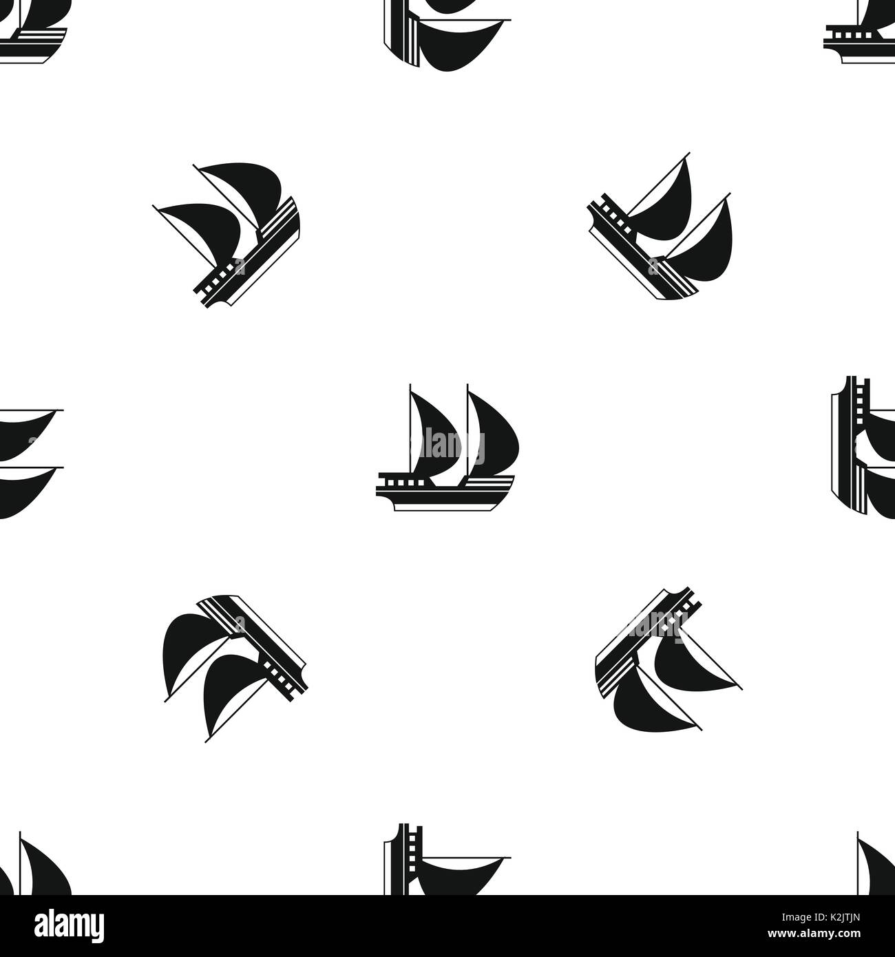 Big yacht pattern seamless black Stock Vector Image & Art - Alamy