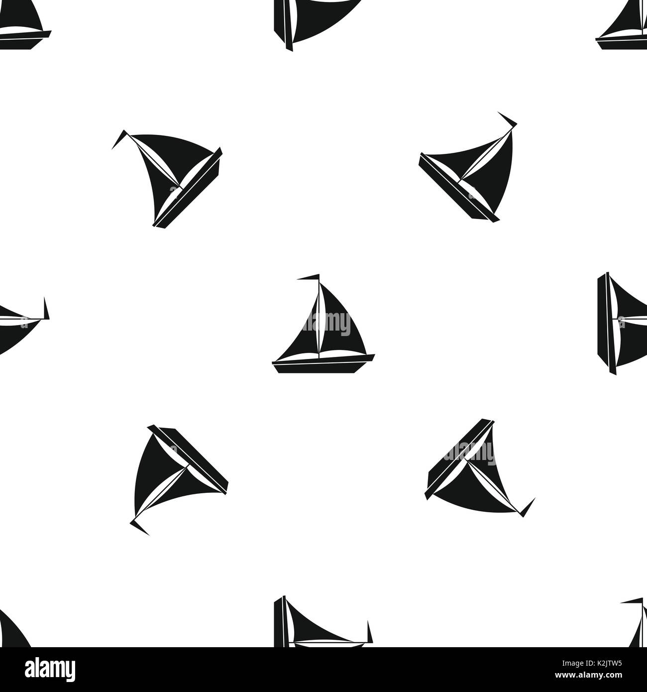 Boat with sails pattern seamless black Stock Vector Image & Art - Alamy
