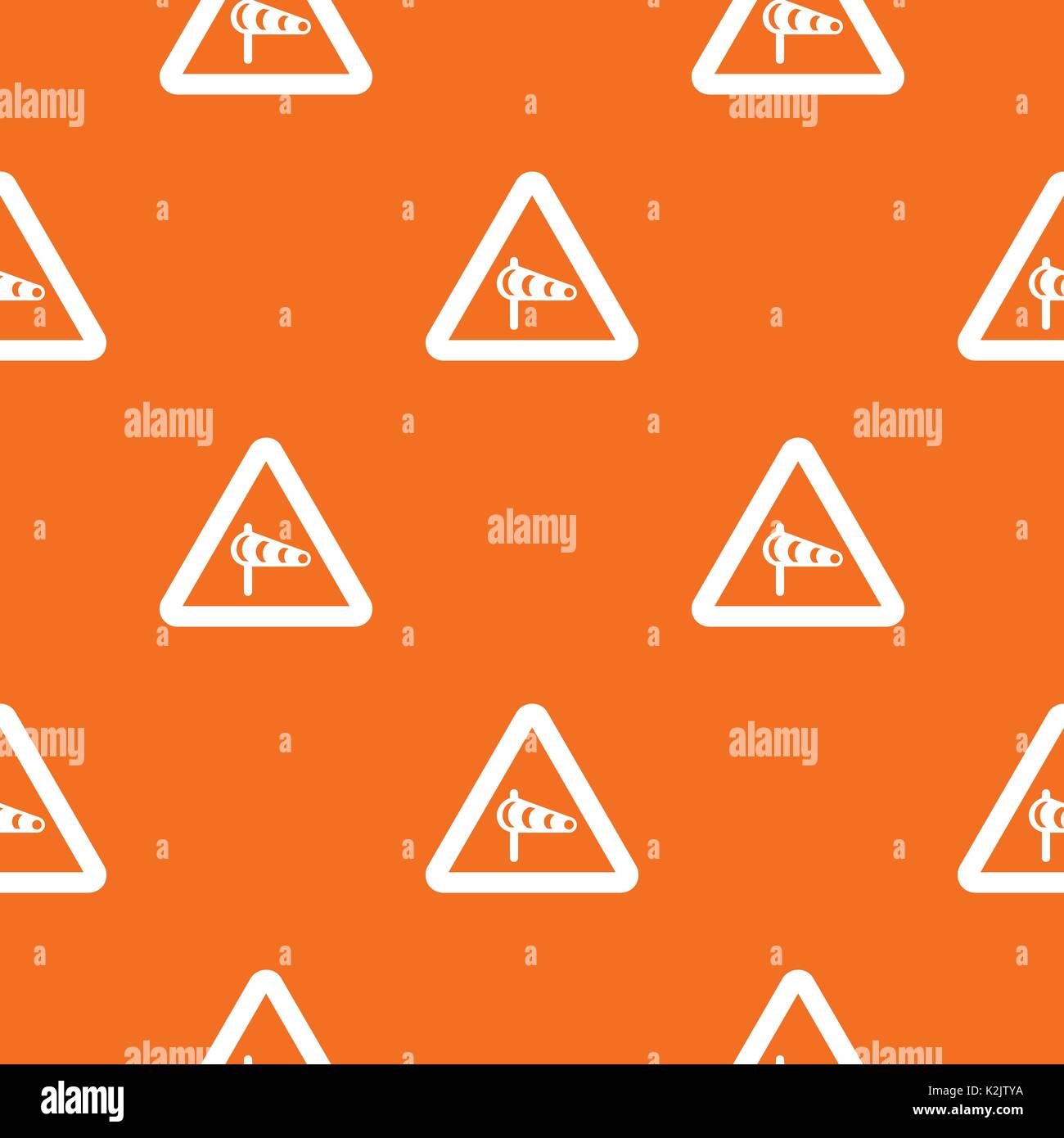 Sign warning about cross wind from the left pattern seamless Stock Vector