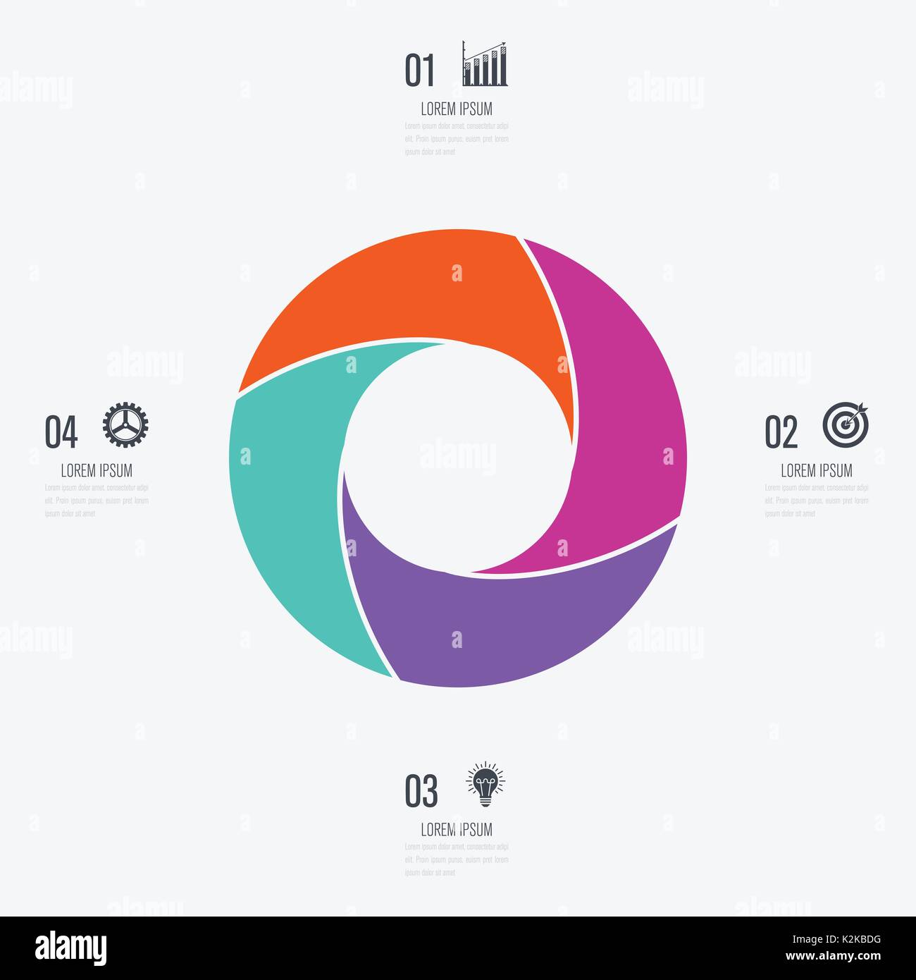 Infographics template 4 options with circle Stock Vector Image & Art ...