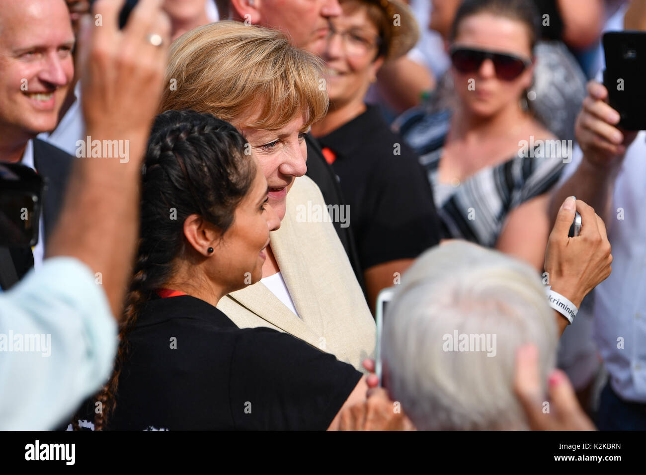 Ludwigshafen, Germany. 30th Aug, 2017. German Chancellor Angela Merkel