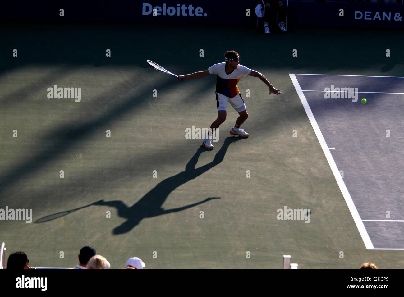 New York, United States. 31st Aug, 2017. US Open Tennis: New York, 31 August, 2017 - Austria's Dominic Thiem during his second round match against Taylor Frtiz of the United States at the US Open in Flushing Meadows, New York. Credit: Adam Stoltman/Alamy Live News Stock Photo